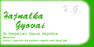 hajnalka gyovai business card